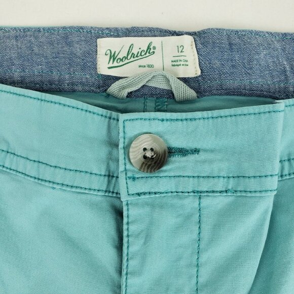 Woolrich Vista Point Eco Rich Capri Pants Teal Womens 12 Convertible Shorts - Picture 7 of 13